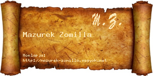 Mazurek Zomilla névjegykártya